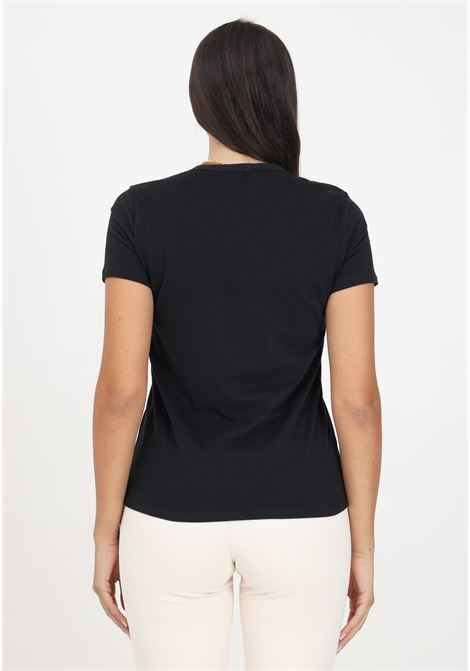 T-shirt a manica corta nera da donna con collana ELISABETTA FRANCHI | MA00946E2110
